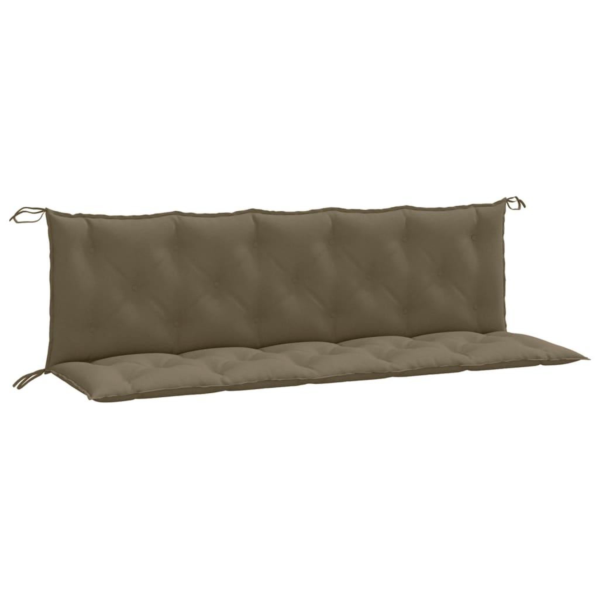 Voir la diapositive 2 : VIDAXL Coussins de banc de jardin lot de 2 taupe melange tissu
