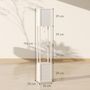 Voir la diapositive 3 : HOMCOM Lampadaire étagère lampe étagère dim. 26L x 26l x 156H cm 2 étagères MDF motif nid d'abeille gris clair