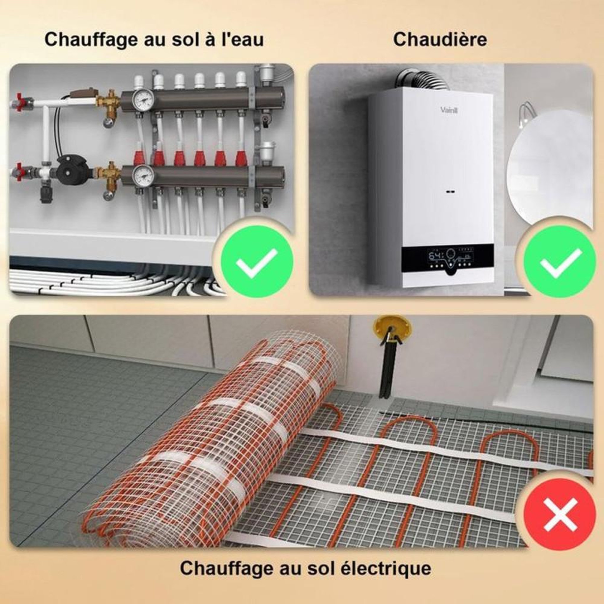 Voir la diapositive 3 : Thermostat WiFi chaudière avec contact sec NO/COM 5A, 2,4 GHz, pilotage Smart Life/Tuya et commande vocale Alexa/Google, programmation hebdomadaire