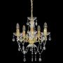 Voir la diapositive 3 : VIDAXL Lustre avec perles de cristal Dore Rond 5 x E14