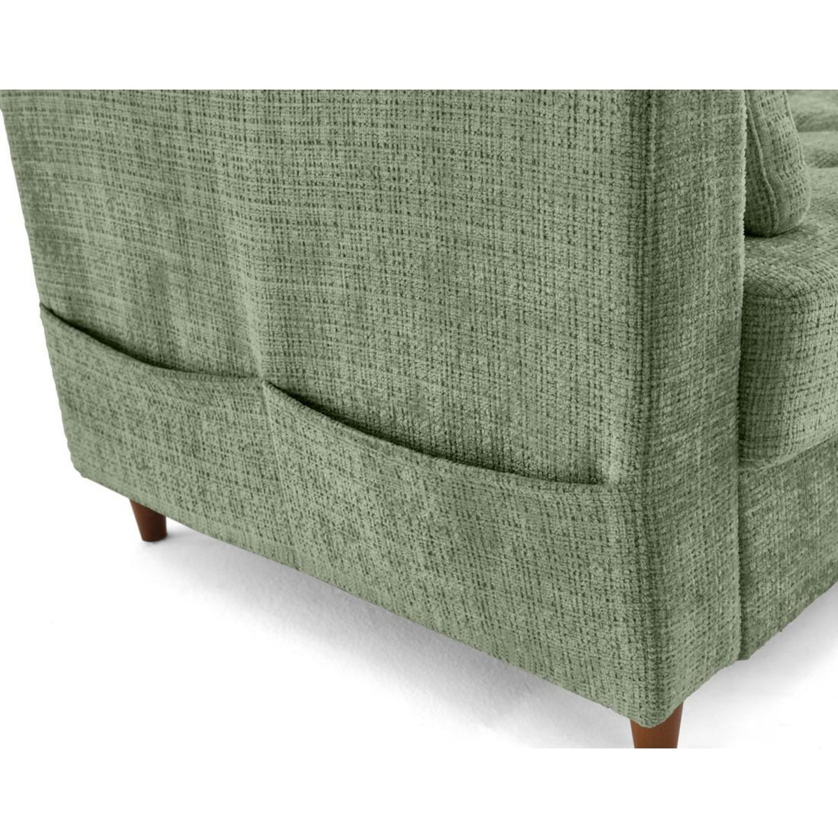 LISA DESIGN Anna - canapé d'angle droit 4 places convertible avec coffre en velours texturé