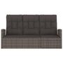 Voir la diapositive 3 : VIDAXL Banc de jardin inclinable et coussins gris 173cm resine tressee