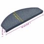 Voir la diapositive 6 : VIDAXL Tapis de marches d'escalier 15 pcs Gris fonce et bleu 65x24x4cm