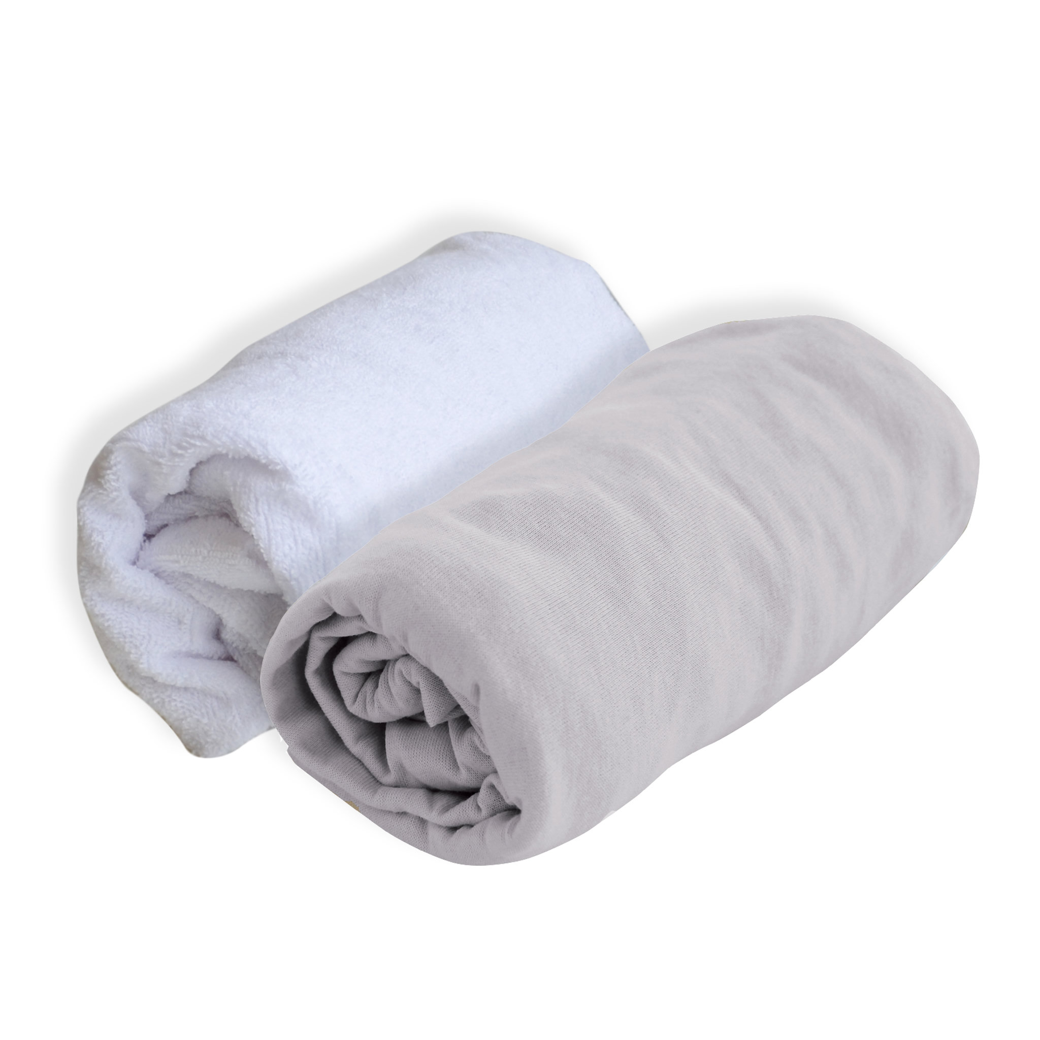 POYET MOTTE Lot de 1 Drap-housse jersey + 1 alèse polyuréthane 60x120 cm