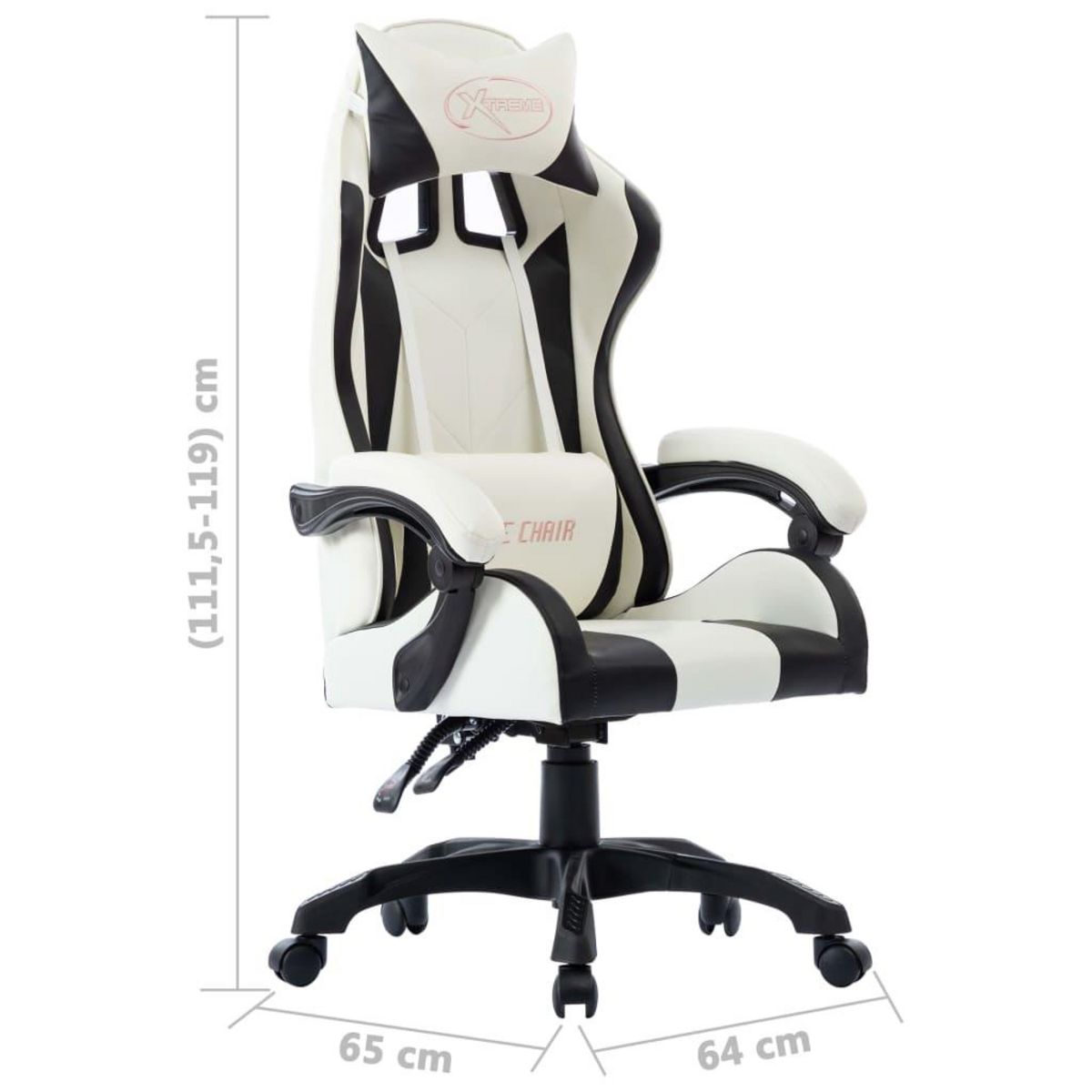 VIDAXL Fauteuil de jeux video Blanc Similicuir