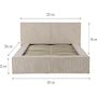 Voir la diapositive 4 : Habitat et Jardin Lit coffre en velours côtelé  Courchevel  - 160 x 200 cm - Beige