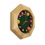 JT2D Horloge octogonale en bois - Heures boules de billard