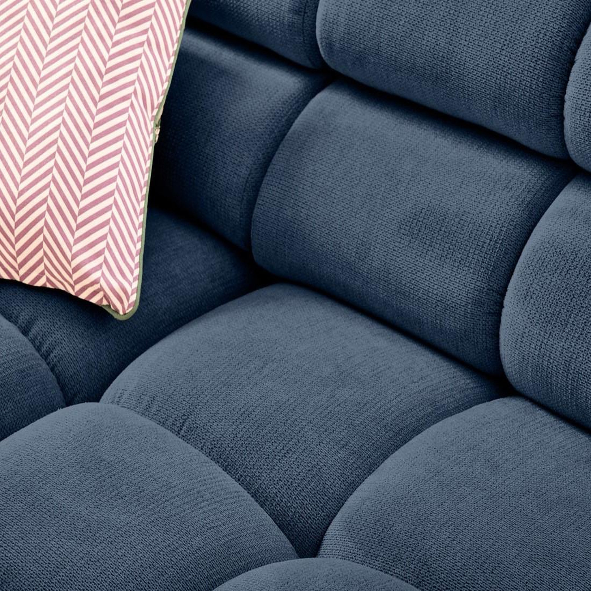 Voir la diapositive 2 : LISA DESIGN Matera - canapé d'angle droit 4 places avec têtières réglables en tissu texturé