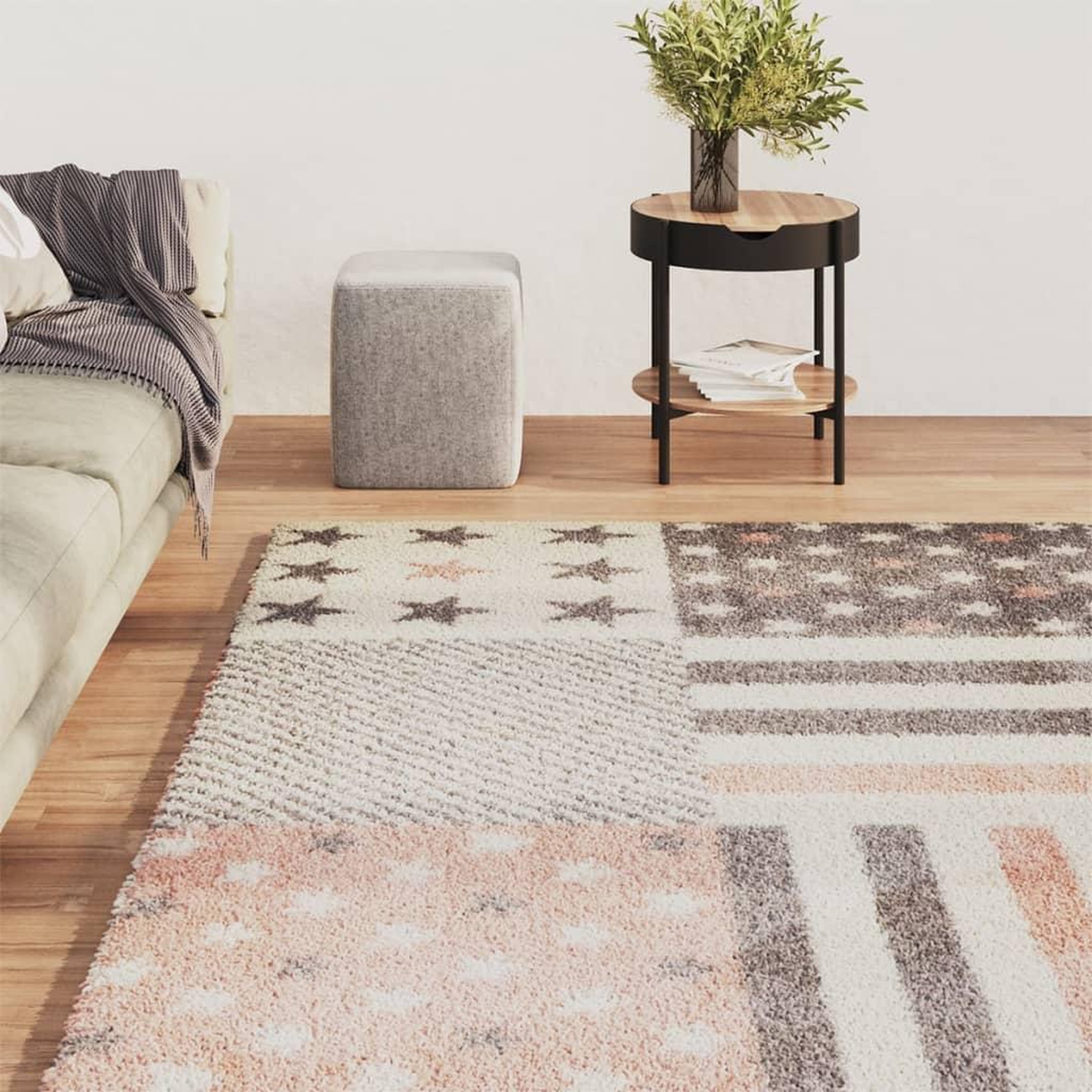 Voir la diapositive 1 : VIDAXL Tapis pour enfants 160x230 cm motif d'etoiles rose