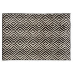 ATMOSPHERA Tapis rectangulaire intérieur et extérieur Géométrique - 120 x 160 cm - Noir et blanc