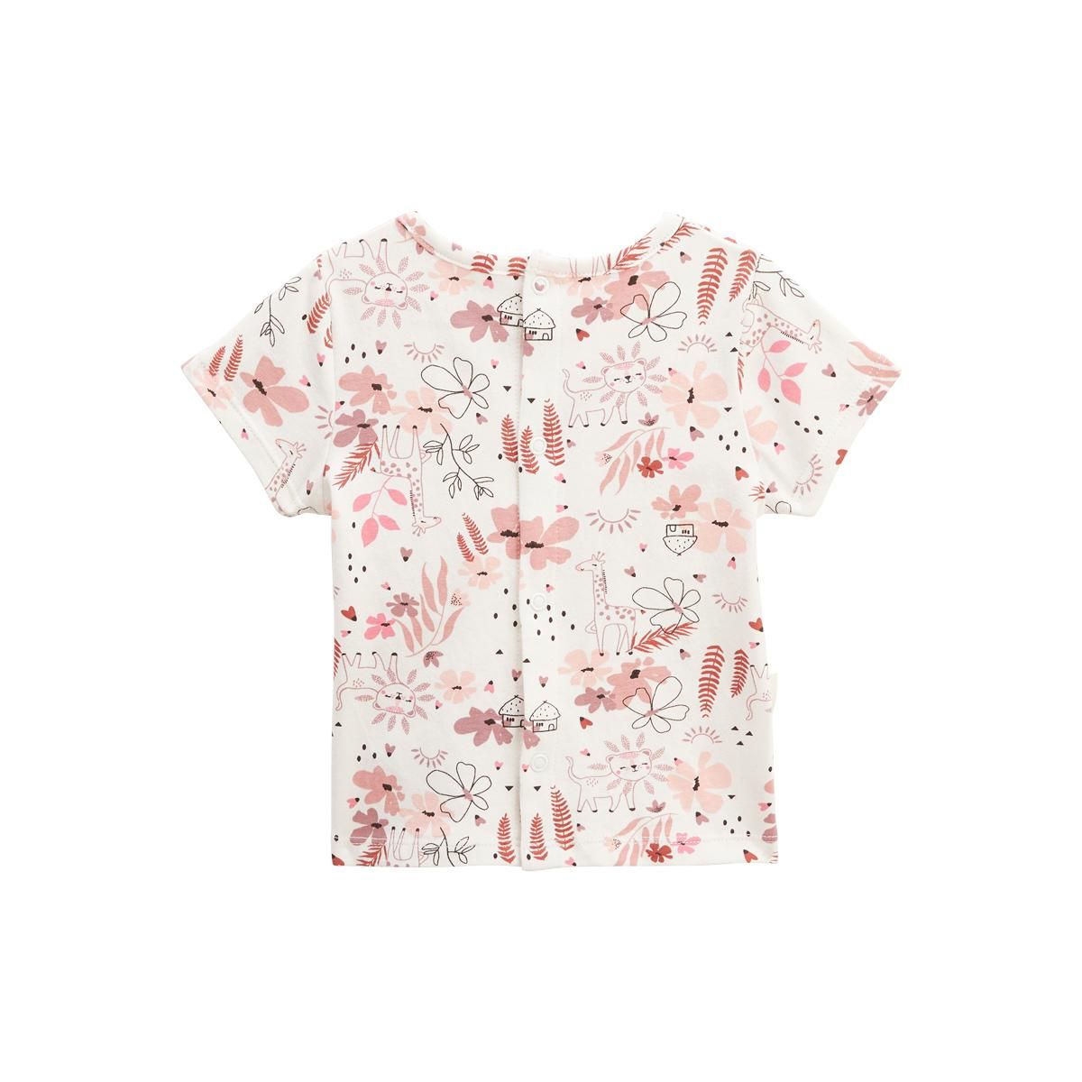 Petit Béguin Lot de 2 t-shirts bébé manches courtes Petit Safari