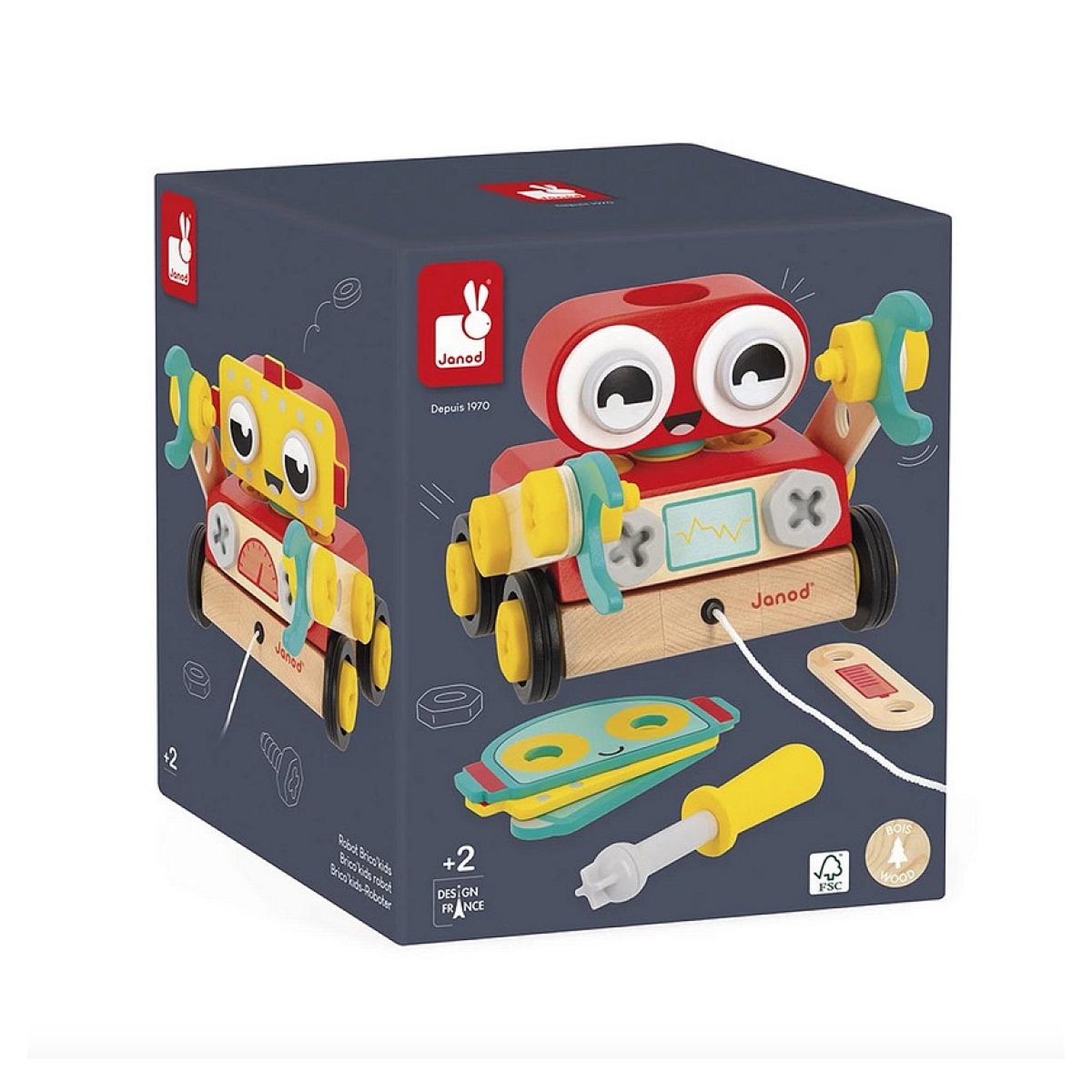 Voir la diapositive 4 : Juratoys-Janod Robot Brico Kids - Jeu de construction