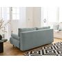 Voir la diapositive 5 : BEST MOBILIER Cristal - canapé 3 places - convertible avec coffre et grand pouf - en velours côtelé
