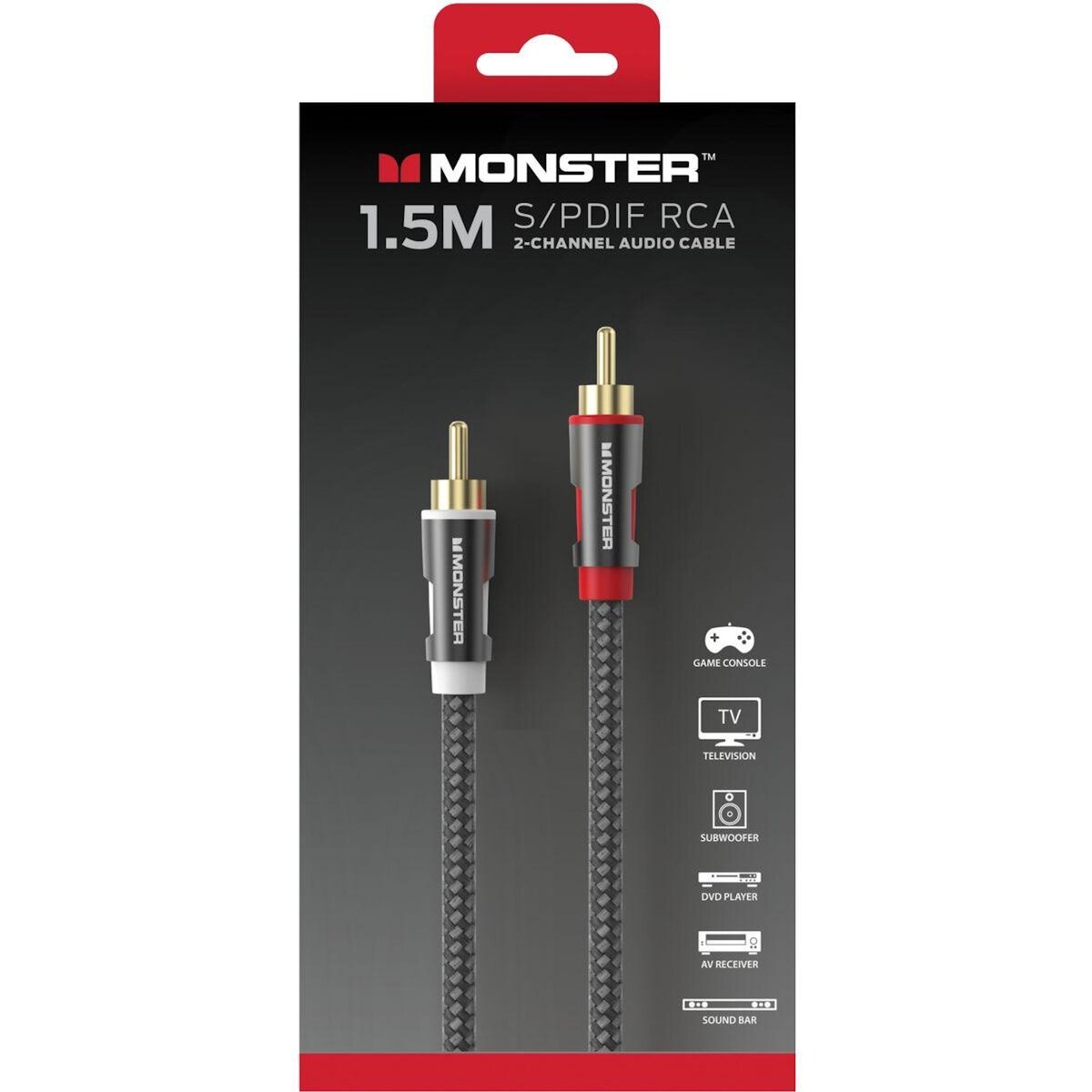 Monster Cable Câble RCA AUDIO INTERCONNEXION 2RCA M/M 1.50M