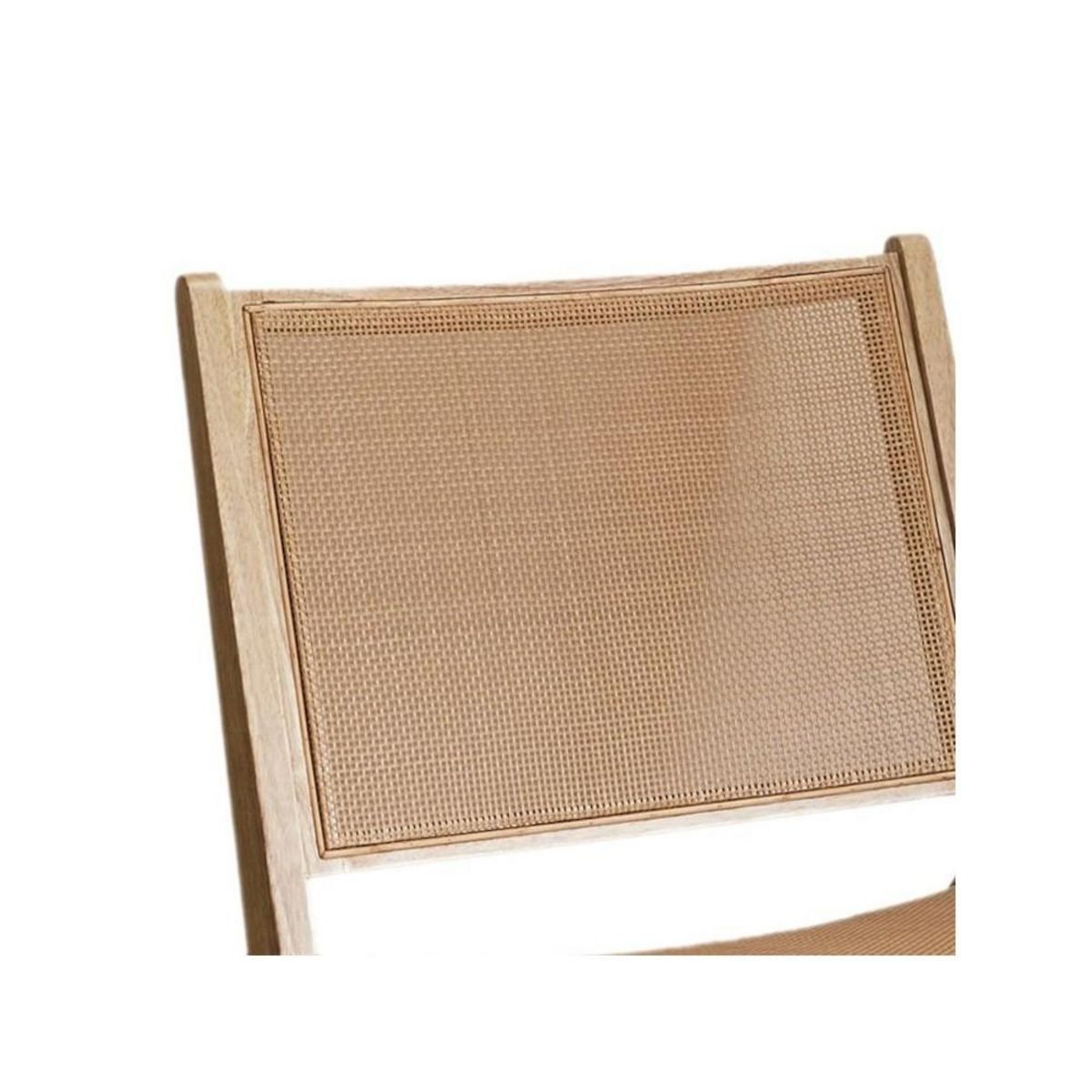 The Home Deco Factory Fauteuil en bois et assise cannage