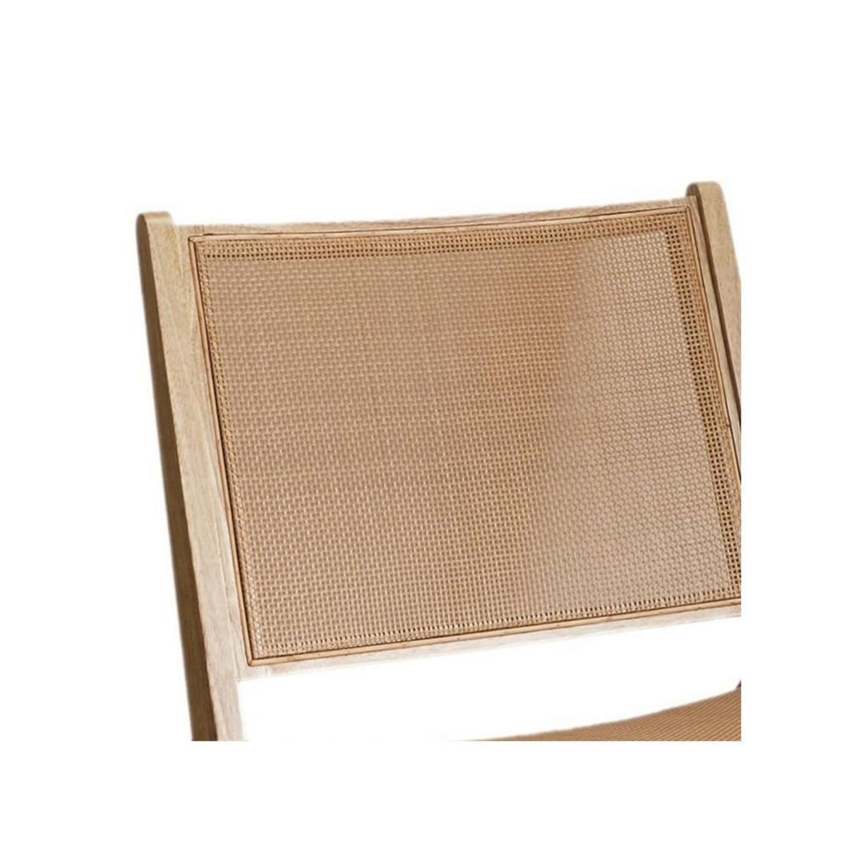 The Home Deco Factory Fauteuil en bois et assise cannage