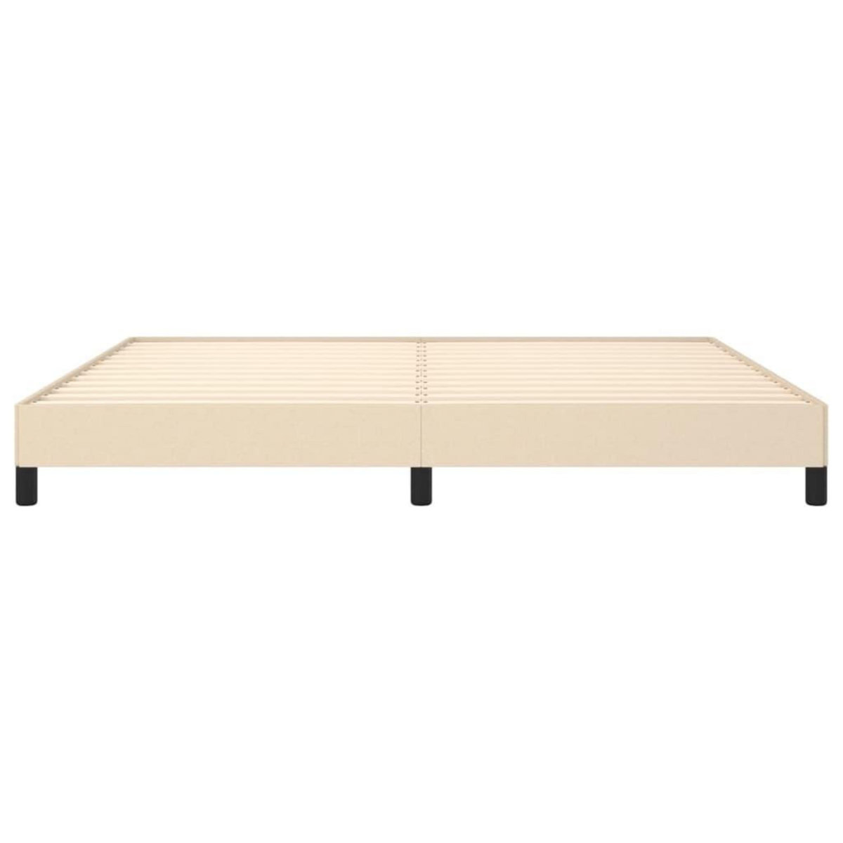 VIDAXL Cadre de lit sans matelas creme 200x200 cm tissu