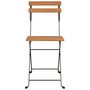 Voir la diapositive 4 : VIDAXL Chaises de bistrot pliantes lot de 2 Bois de teck solide acier