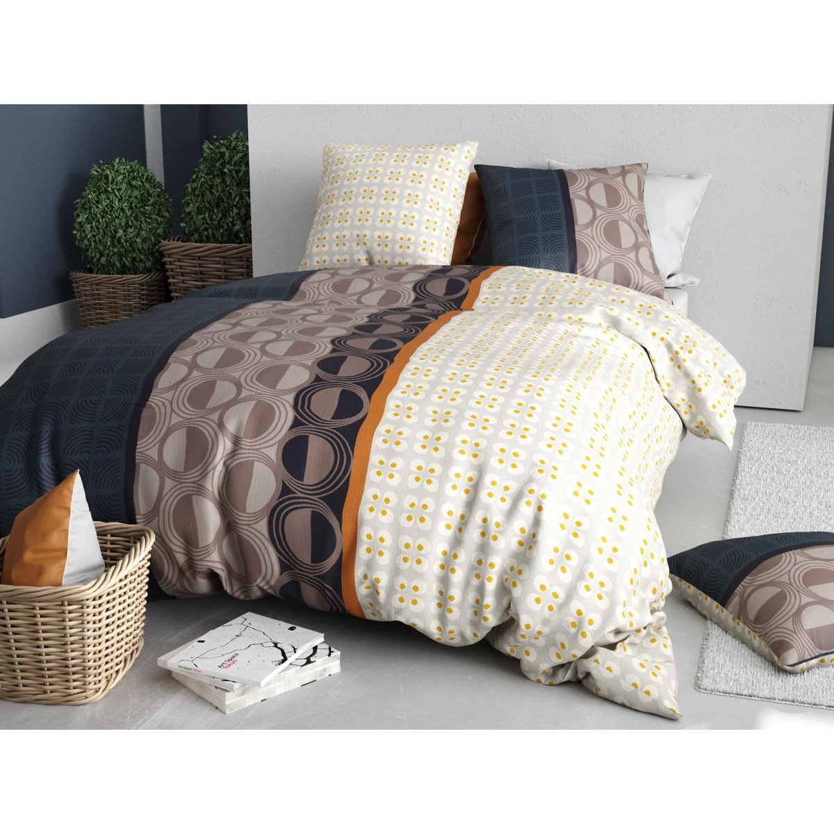 ATELIER DU COTON Parure housse de couette 100% coton 57fils curtis