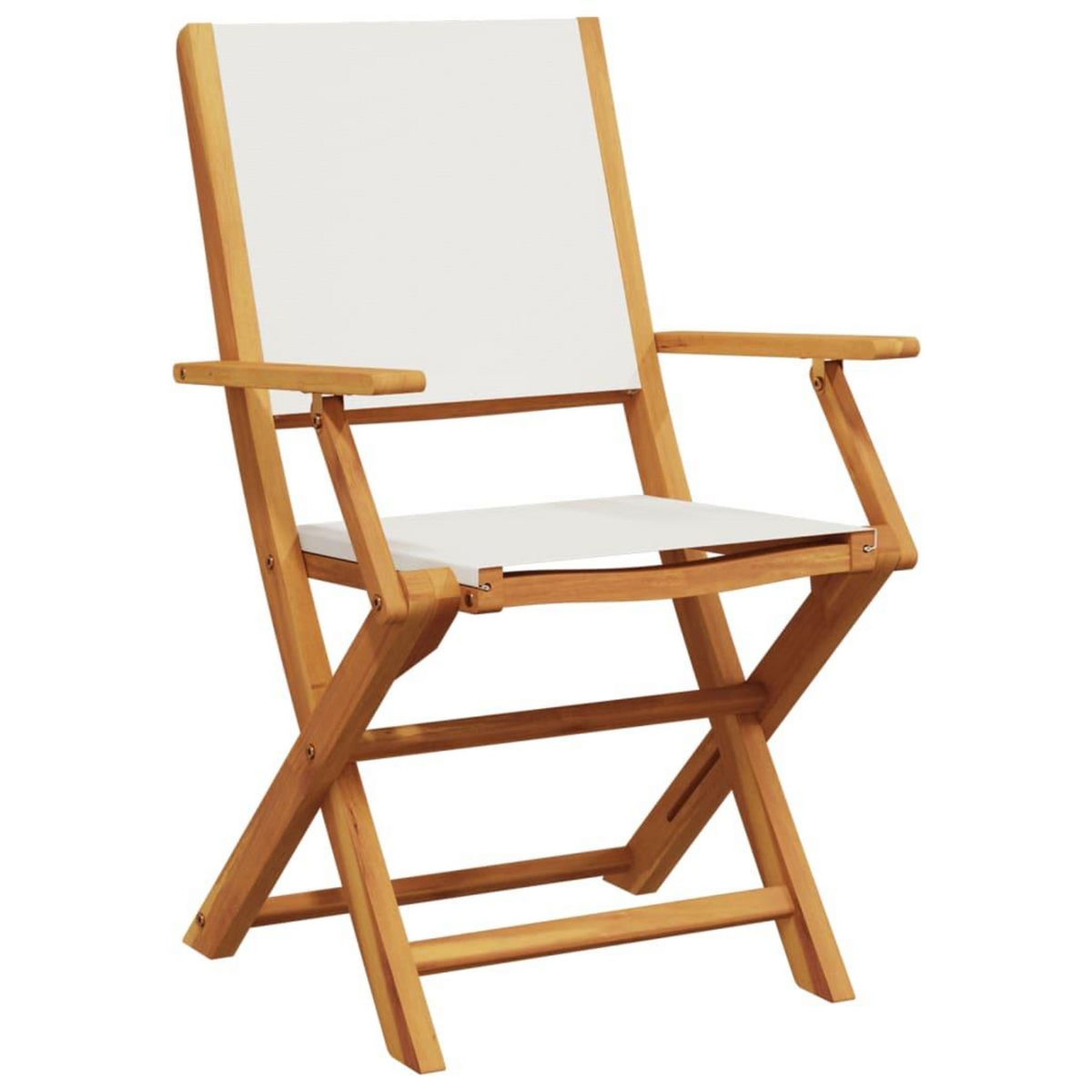 VIDAXL Chaises de jardin pliantes lot de 6 tissu et bois massif