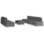 Voir la diapositive 2 : VIDAXL Salon de jardin 8 pcs Resine tressee Gris