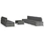 Voir la diapositive 2 : VIDAXL Salon de jardin 8 pcs Resine tressee Gris