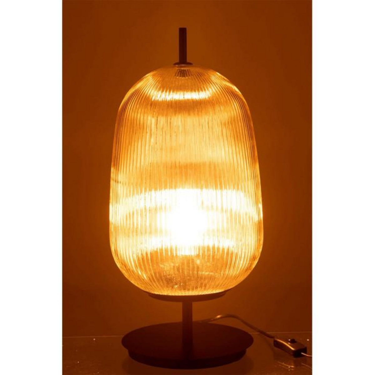 Paris Prix Lampe à Poser en Verre  Oasis II  45cm Jaune
