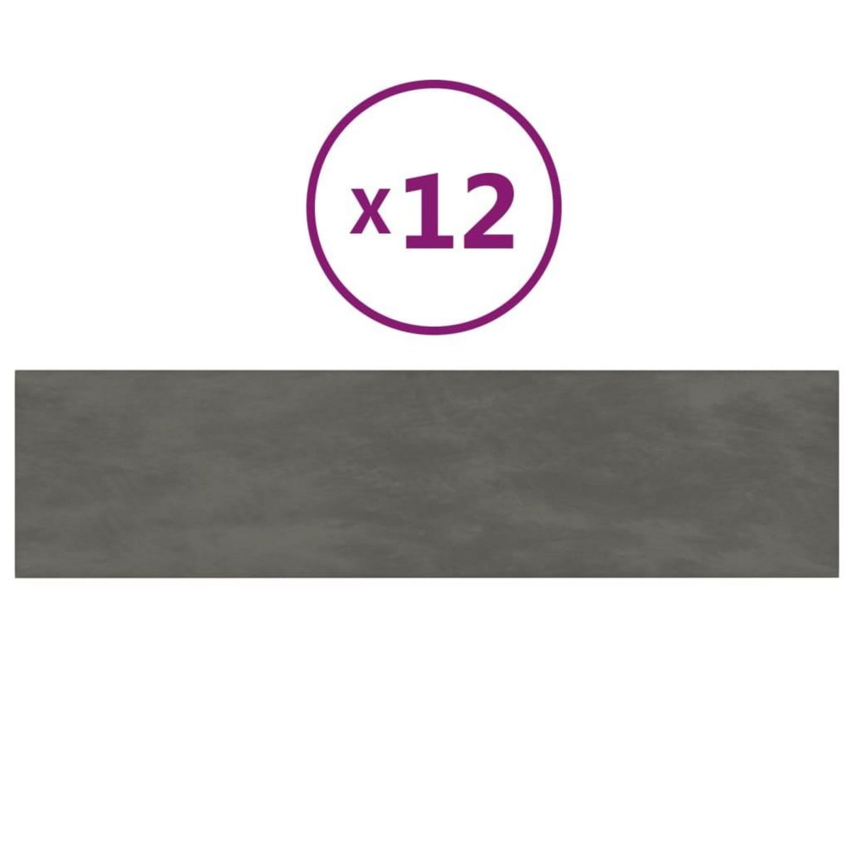 VIDAXL Panneaux muraux 12 pcs Gris fonce 60x15 cm Velours 1,08 m²
