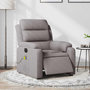 Voir la diapositive 1 : VIDAXL Fauteuil de massage inclinable electrique Taupe Tissu