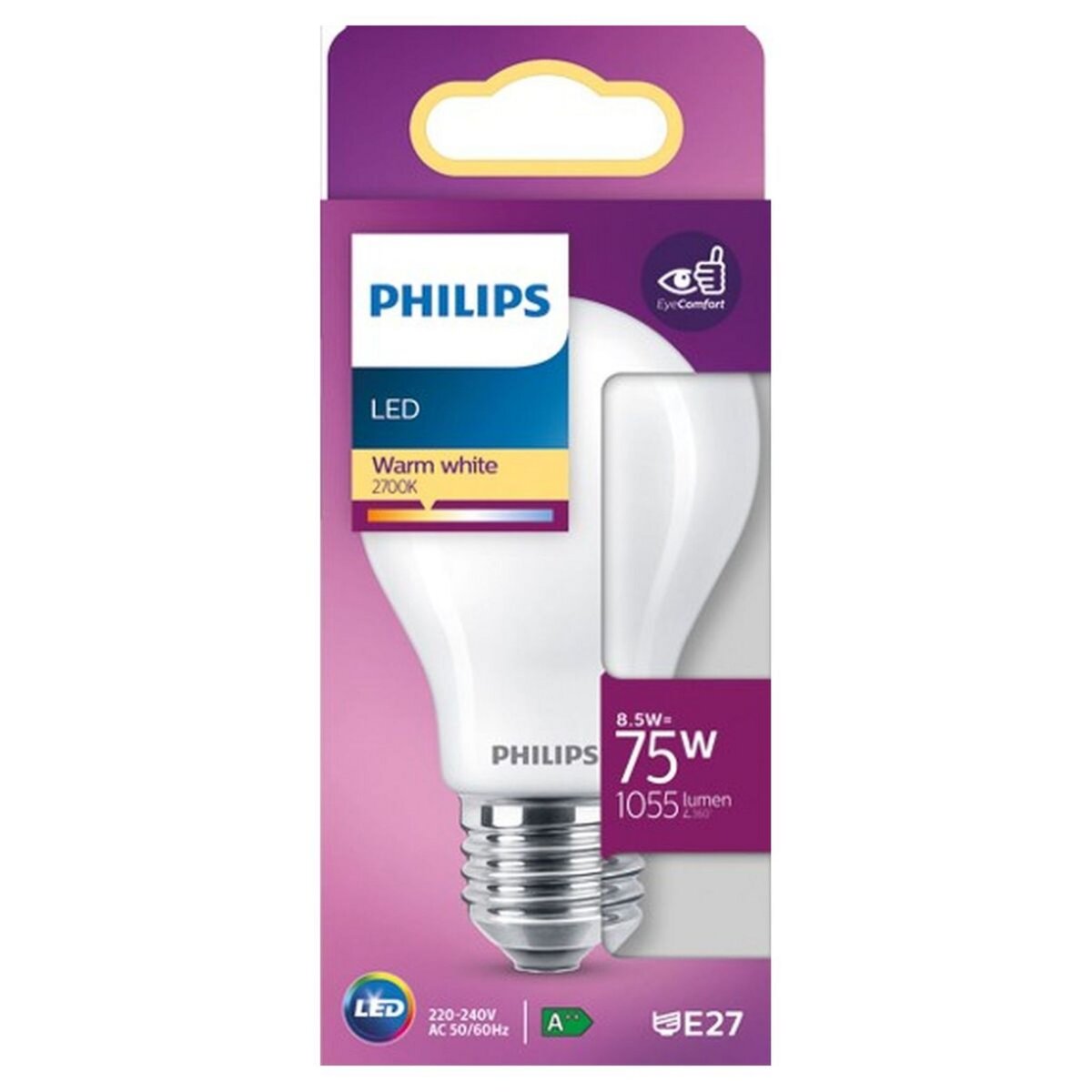 Ampoule LED E27 Standard Blanc-chaud 75W x1 PHILIPS