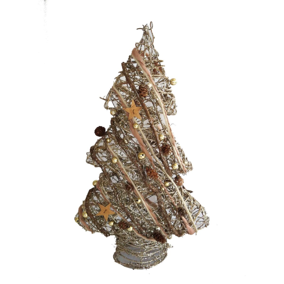 Sapin décorative champagne or 46 cm