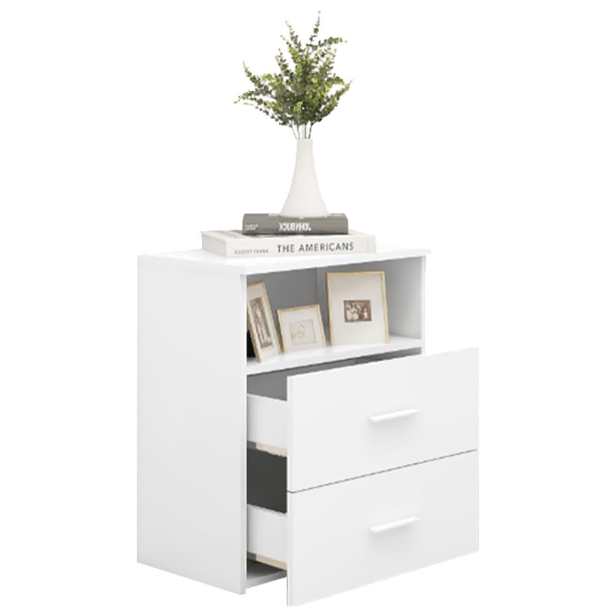 Voir la diapositive 4 : VIDAXL Table de chevet Blanc 50x32x60 cm