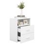 Voir la diapositive 4 : VIDAXL Table de chevet Blanc 50x32x60 cm