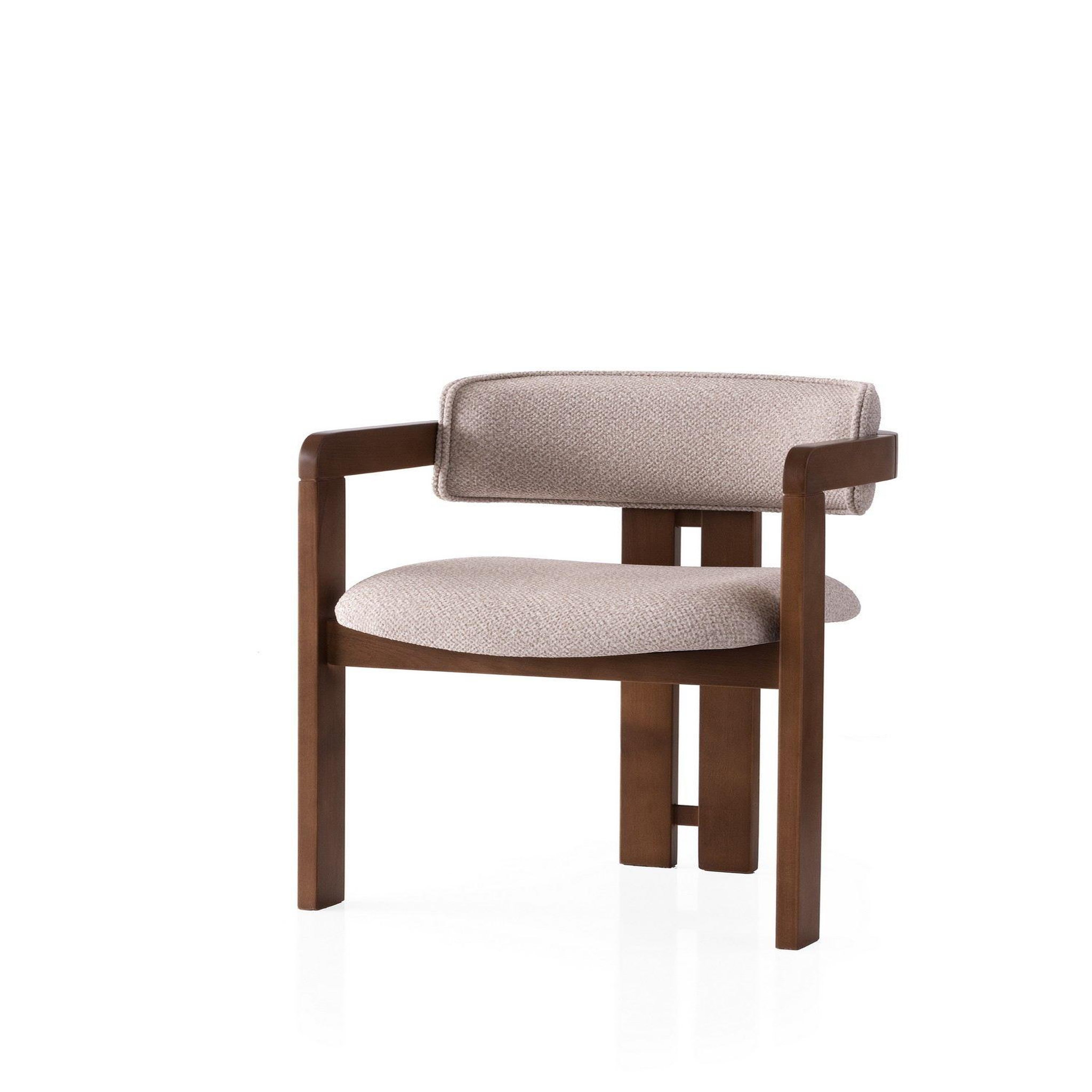 Habitat et Jardin Chaise en bois  cozy  - 44 x 57 x 76 cm - crème de noix