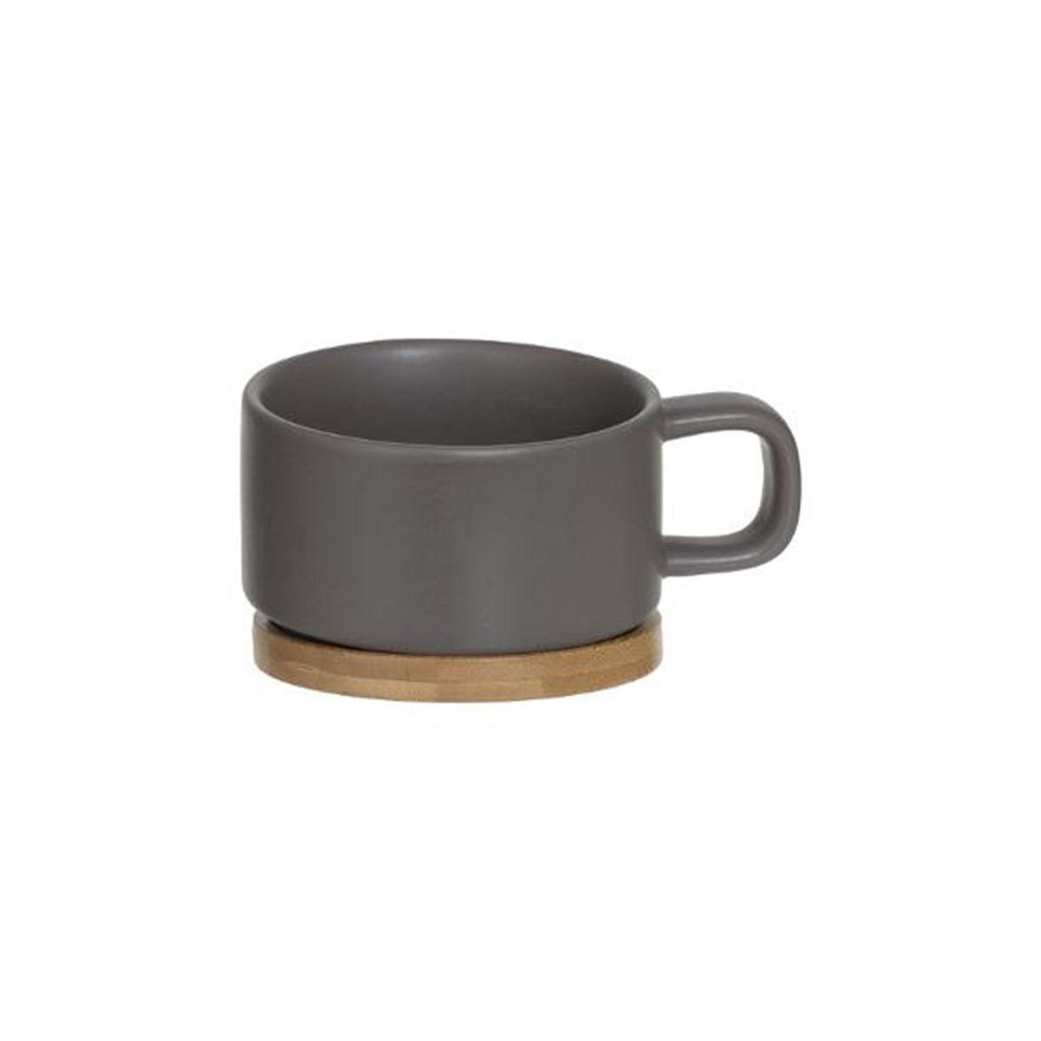 Voir la diapositive 3 : SECRET DE GOURMET Théière avec tasse  nature  40cl taupe