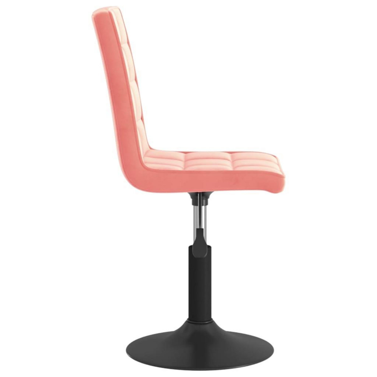 VIDAXL Chaises pivotantes a manger lot de 2 rose velours