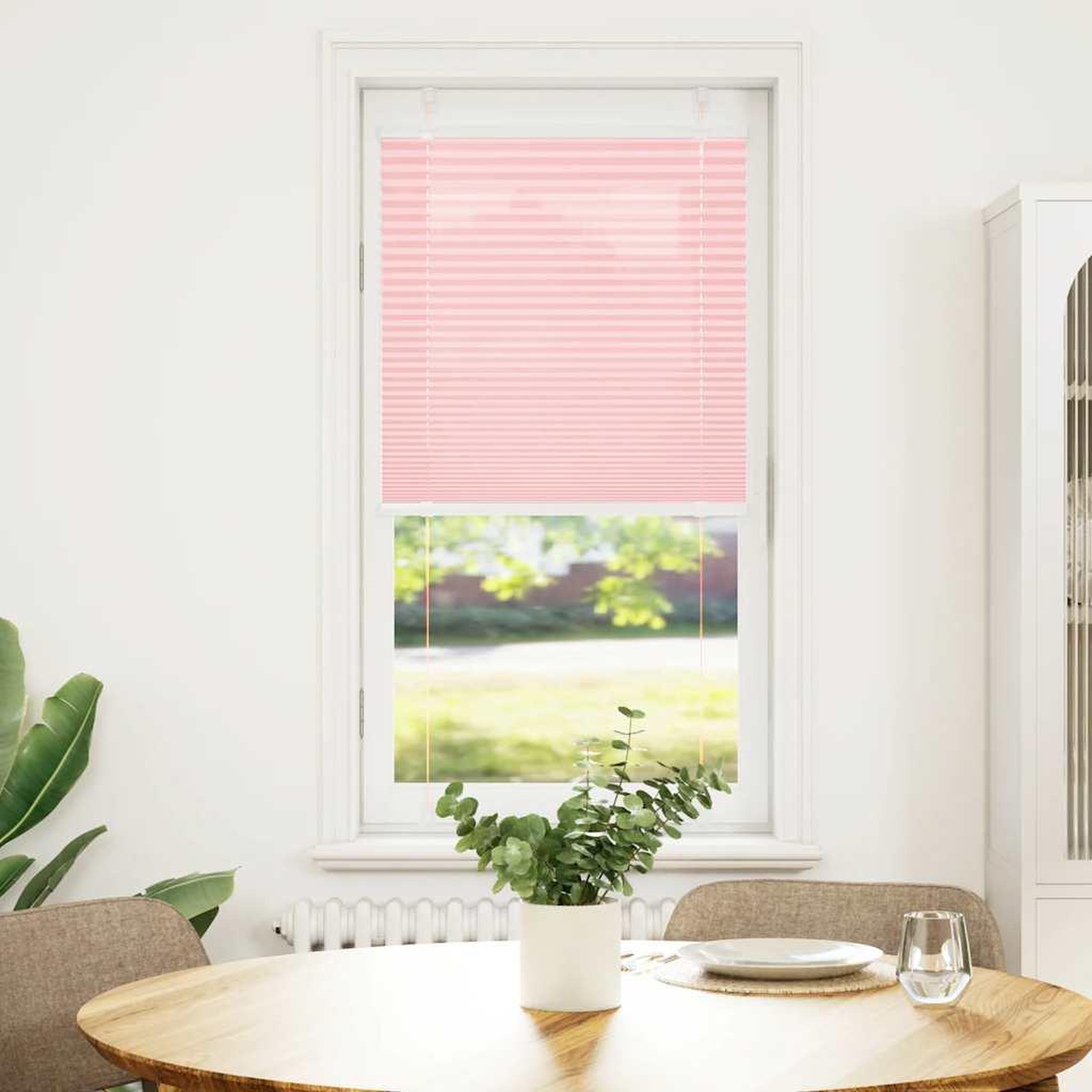 Voir la diapositive 2 : VIDAXL Store plisse rose 55x100 cm largeur du tissu 54,4 cm polyester
