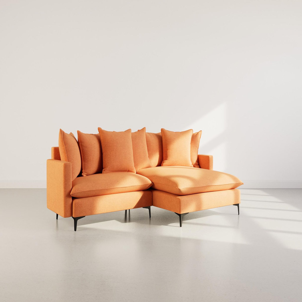 LISA DESIGN Madison - canapé d'angle réversible 4 places en tissu texturé