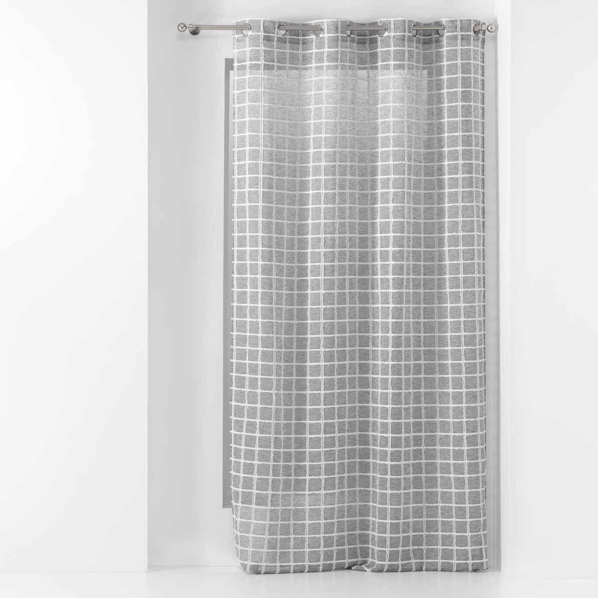 Douceur d'Intérieur Rideau voilage à œillets  karrona  140x240cm anthracite