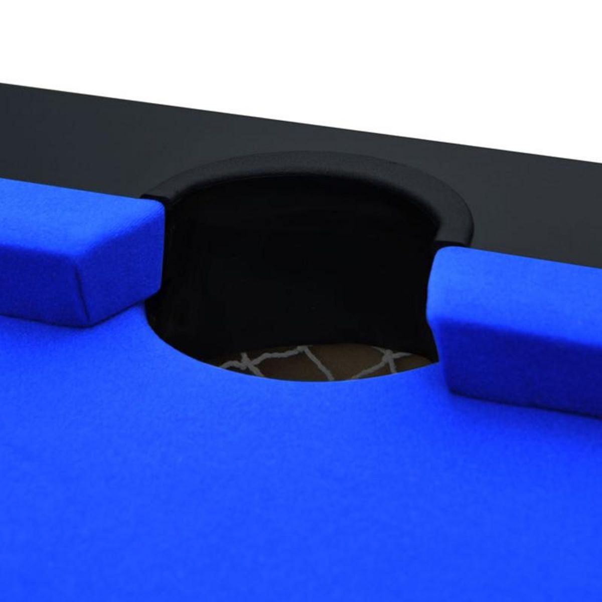 Rendez vous déco Table de billard convertible noire tapis bleu - Eddie