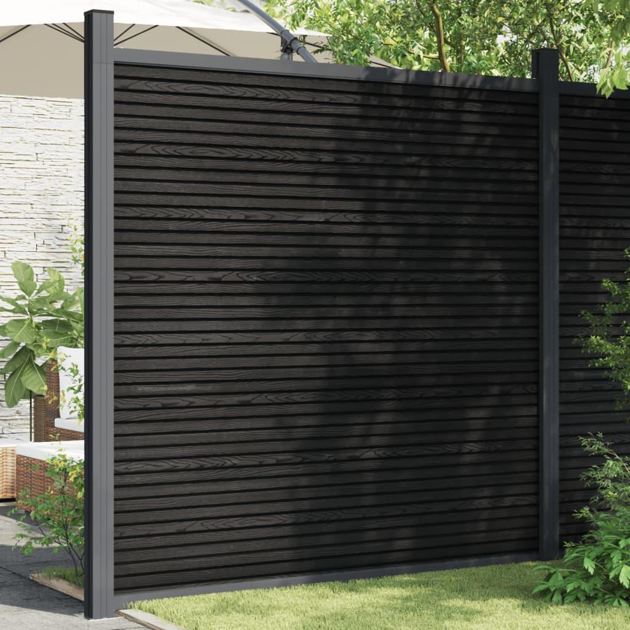 VIDAXL Panneau de cloture gris 180x186 cm WPC