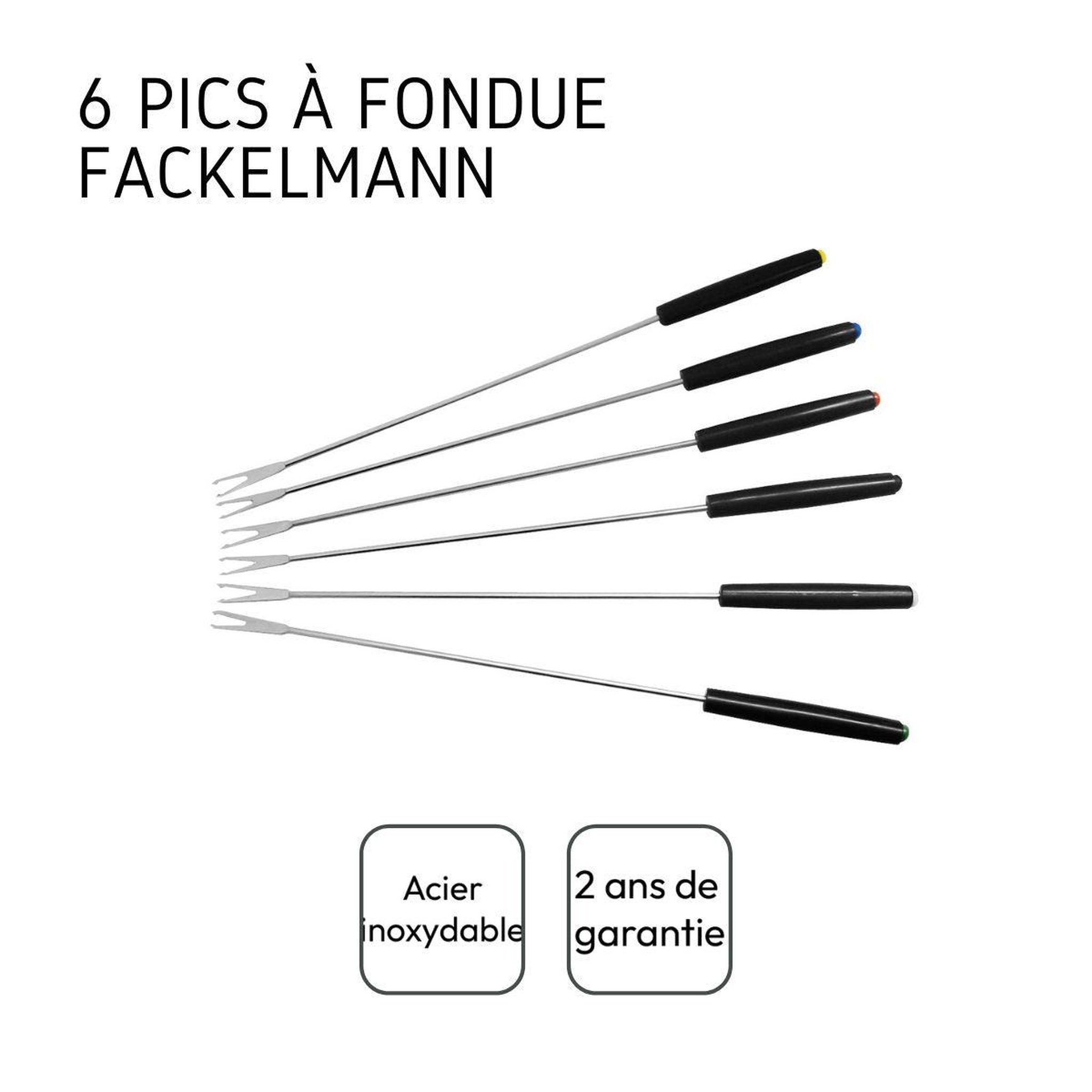 Voir la diapositive 4 : Fackelmann Lot de 6 fourchettes à fondue savoyarde fackelmann