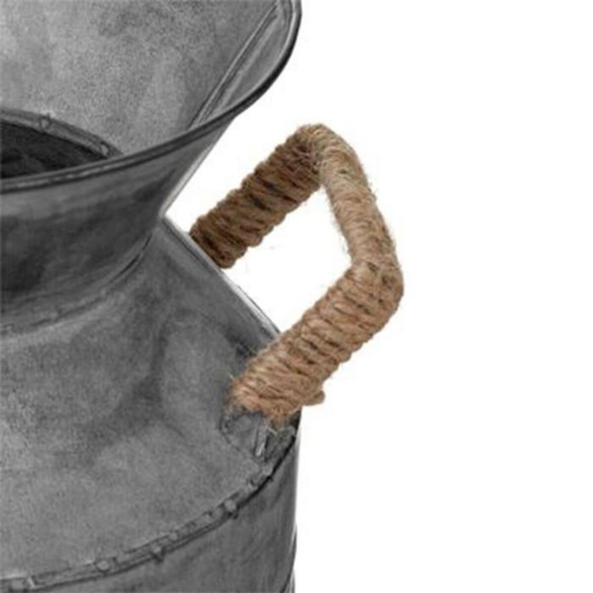 ATMOSPHERA Pot à Lait Déco Vintage  Zinc  61cm Gris