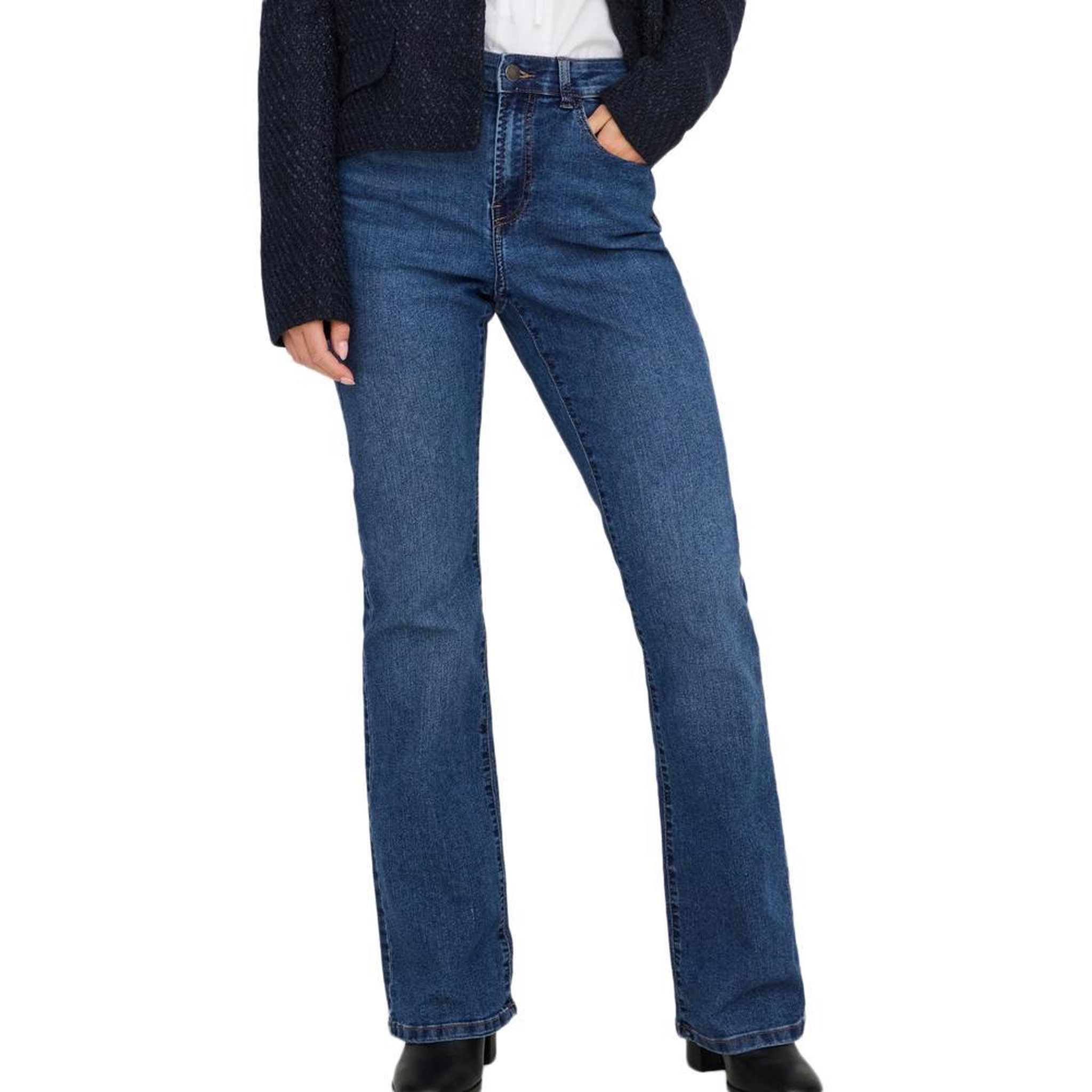 JACQUELINE DE YONG Jean bootcut fit bleu femme jdy 15325841. Coloris disponibles : Bleu