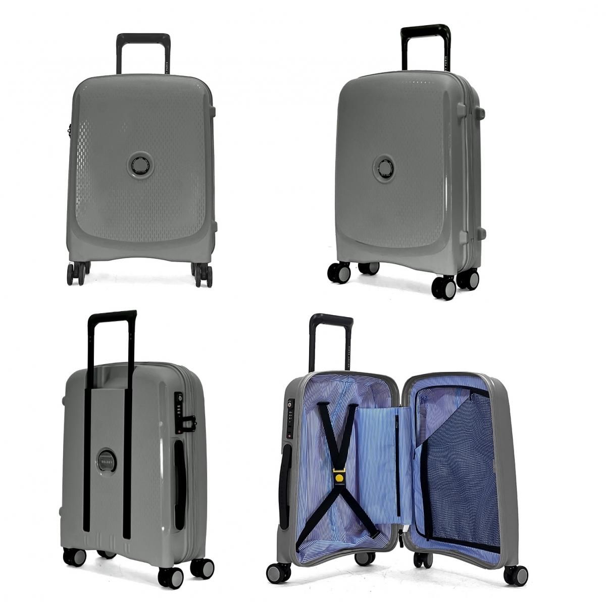 Delsey Lot 2 valises rigides Beaumont cabine 55cm et soute 71cm TSA