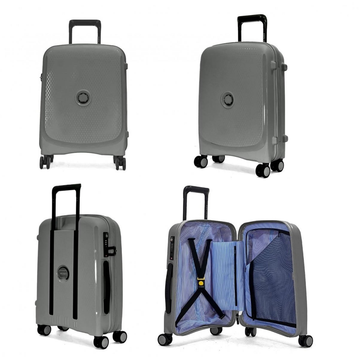 Delsey Lot 2 valises rigides Beaumont cabine 55cm et soute 71cm TSA