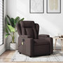 Voir la diapositive 1 : VIDAXL Fauteuil de massage inclinable Marron fonce Tissu