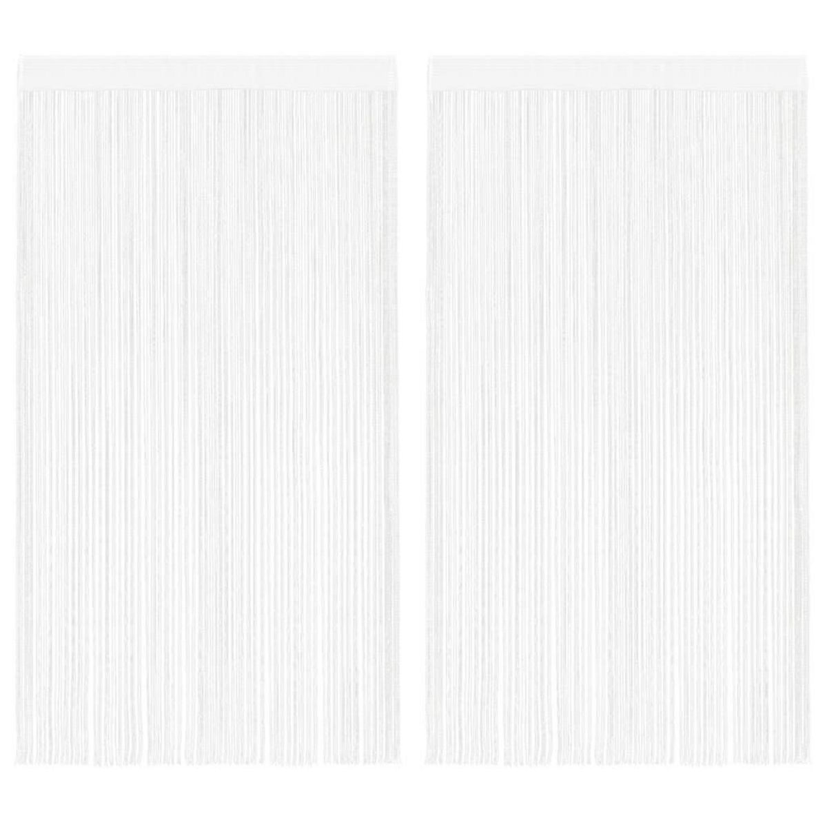 VIDAXL Rideau en fils 2 pcs 140 x 250 cm Blanc