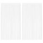 Voir la diapositive 1 : VIDAXL Rideau en fils 2 pcs 140 x 250 cm Blanc
