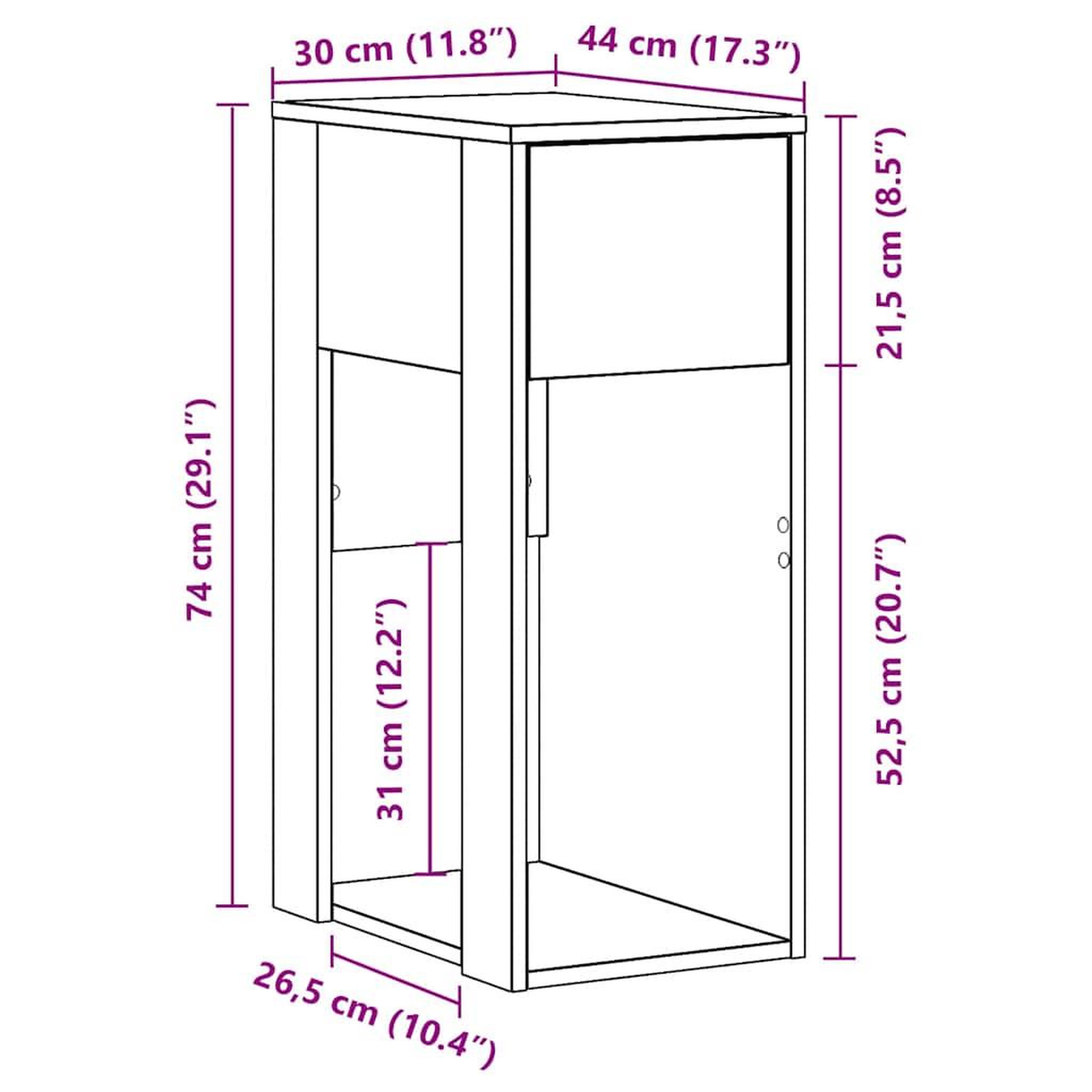 Voir la diapositive 6 : VIDAXL Support de tour d'ordinateur avec tiroir blanc 30x44x74 cm